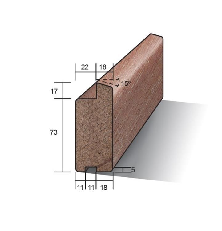 Meranti raamhout type R - onderdorpel